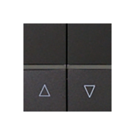 Выключатель кнопочный для рольставней ABB Zenit Антрацит (в сборе) 