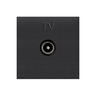 Розетка TV простая ABB Zenit Антрацит (в сборе) 