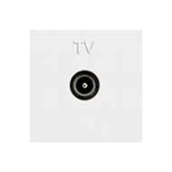 Розетка TV простая ABB Zenit Белый (в сборе) 