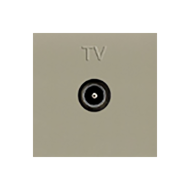 Розетка TV простая ABB Zenit Шампань (в сборе) 