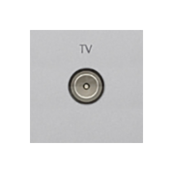 Розетка TV простая ABB Zenit Серебряный (в сборе) 