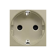Розетка с заземлением и со шторками, самозажимные клеммы ABB Zenit Шампань (в сборе) 