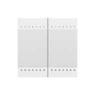 Выключатель двухклавишный Bticino Living Light Air Белый (в сборе) 