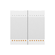 Выключатель двухклавишный с подсветкой Bticino Living Light Air Белый (в сборе) 