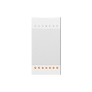 Выключатель одноклавишный с подсветкой на 1 модуль Bticino Living Light Air Белый (в сборе) 