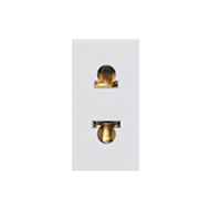 Розетка без заземления на 1 модуль Bticino Living Light Air Белый (в сборе) 