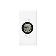 Розетка TV проходная на 1 модуль Bticino Living Light Air Белый (в сборе) 