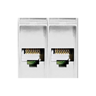 Розетка телефонная двойная 2xRJ11 Bticino Living Light Air Белый (в сборе)