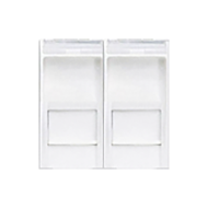 Розетка телефон компьютер RJ11 / RJ45 UTP 6 категории Bticino Living Light Air Белый (в сборе) 