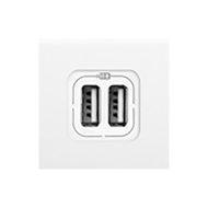 Розетка USB для зарядки устройств Bticino Living Light Air Белый (в сборе) 