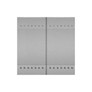 Выключатель двухклавишный Bticino Living Light Air Алюминий (в сборе) 