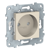 Розетка без заземления Schneider Electric Unica New Pure Бежевый (в сборе) 