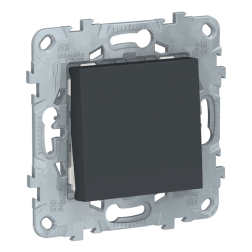 Кнопка (выключатель без фиксации) Schneider Electric Unica New Pure Антрацит (в сборе) 