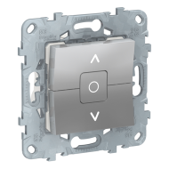 Выключатель для рольставней Schneider Electric Unica New Pure Алюминий (в сборе) 