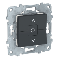 Выключатель для рольставней Schneider Electric Unica New Pure Антрацит (в сборе) 