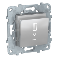 Выключатель карточный Schneider Electric Unica New Pure Алюминий (в сборе) 