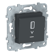 Выключатель карточный Schneider Electric Unica New Pure Антрацит (в сборе) 