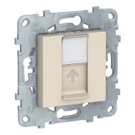 Розетка компьютерная 1xRJ45 UTP 6 категории Schneider Electric Unica New Studio Бежевый (в сборе) 