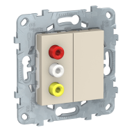 Розетка аудио / видео RCA Schneider Electric Unica New Pure Бежевый (в сборе) 
