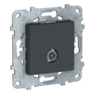 Розетка TV проходная Schneider Electric Unica New Studio Антрацит (в сборе) 