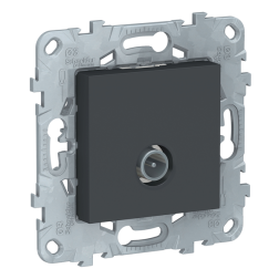 Розетка TV оконечная Schneider Electric Unica New Pure Антрацит (в сборе) 
