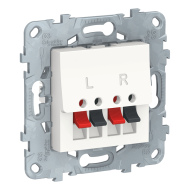 Розетка аккустическая Schneider Electric Unica New Pure Белый (в сборе) 