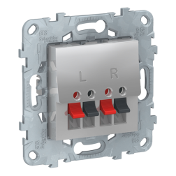 Розетка аккустическая Schneider Electric Unica New Pure Алюминий (в сборе) 