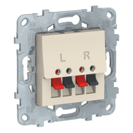 Розетка аккустическая Schneider Electric Unica New Pure Бежевый (в сборе) 