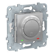 Терморегулятор для теплого пола с внешним датчиком Schneider Electric Unica New Pure Алюминий (в сборе) 