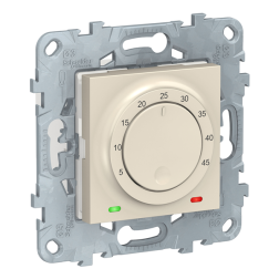 Терморегулятор для теплого пола с внешним датчиком Schneider Electric Unica New Pure Бежевый (в сборе) 