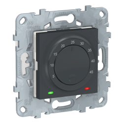 Терморегулятор для теплого пола с внешним датчиком Schneider Electric Unica New Pure Антрацит (в сборе) 