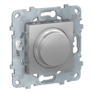 Светорегулятор для светодиодных диммируемых LED ламп Schneider Electric Unica New Pure Алюминий (в сборе) 