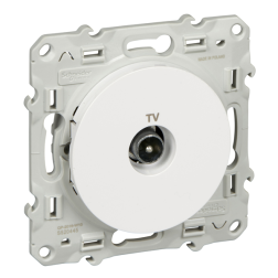 Розетка TV простая Schneider Electric Odace Белый (в сборе) 