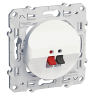 Розетка аккустическая Schneider Electric Odace Белый (в сборе) 