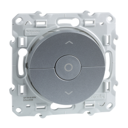 Выключатель для рольставней Schneider Electric Odace Алюминий (в сборе) 