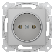 Розетка без заземления Schneider Electric Sedna Алюминий (в сборе) 