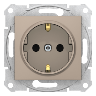 Розетка с заземлением, винтовые клеммы Schneider Electric Sedna Титан (в сборе) 