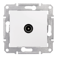 Розетка TV проходная Schneider Electric Sedna Белый (в сборе) 