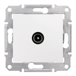 Розетка TV проходная Schneider Electric Sedna Белый (в сборе) 