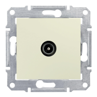 Розетка TV проходная Schneider Electric Sedna Бежевый (в сборе) 