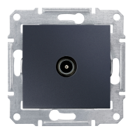 Розетка TV проходная Schneider Electric Sedna Графит (в сборе) 