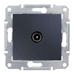 Розетка TV проходная Schneider Electric Sedna Графит (в сборе) 