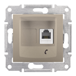 Розетка телефонная 1xRJ11 Schneider Electric Sedna Титан (в сборе) 