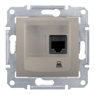 Розетка компьютерная 1xRJ45 UTP 6 категории Schneider Electric Sedna Титан (в сборе) 
