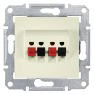 Розетка аккустическая двойная Schneider Electric Sedna Бежевый (в сборе) 