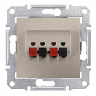 Розетка аккустическая двойная Schneider Electric Sedna Титан (в сборе) 