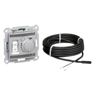 Терморегулятор для теплого пола с внешним датчиком Schneider Electric Sedna Алюминий (в сборе) 