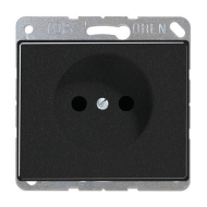 Розетка без заземления Jung SL500 Черный (в сборе) 