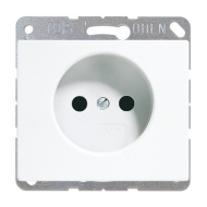 Розетка без заземления Jung SL500 Белый (в сборе) 