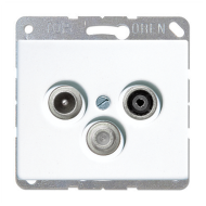 Розетка TV / SAT проходная Jung SL500 Белый (в сборе) 